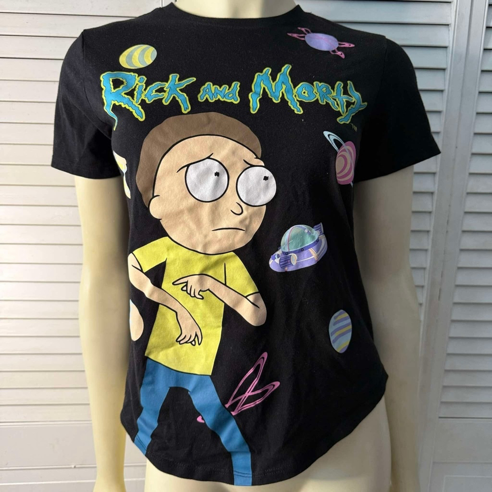 Rick and Morty Women's Graphic Tee with Short Sleeves, Sizes M(7-9)
